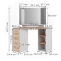Miniatyrbild 3 av 6: Vicco Sofia sminkbord, Vit/Sonoma, 128,4 cm