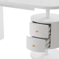 Miniatyrbild 5 av 6: Vicco Lara sminkbord, Vit Högblank, 120 cm med pall