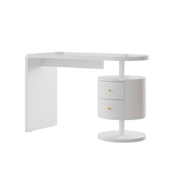 Vicco Lara Sminkbord, Vit Högglans, 120 cm med 2 lådor