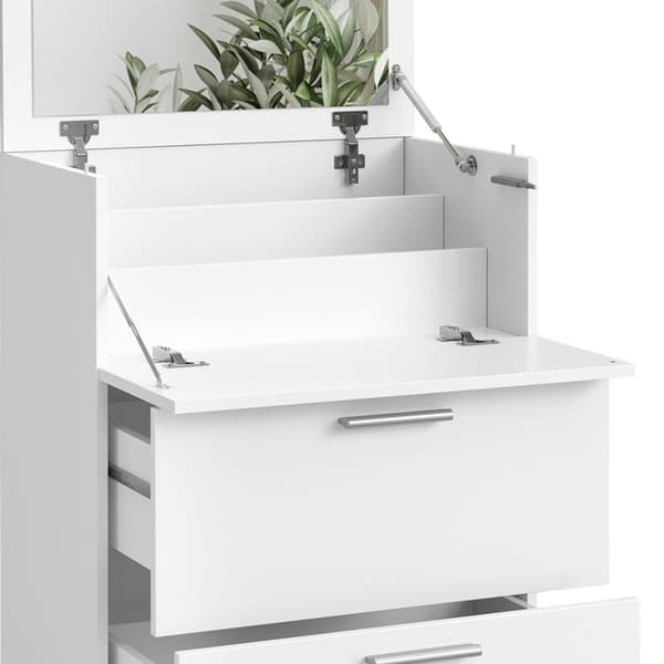 Vicco Hanna sminkbord, Vit, 65,8 cm med 2 lådor