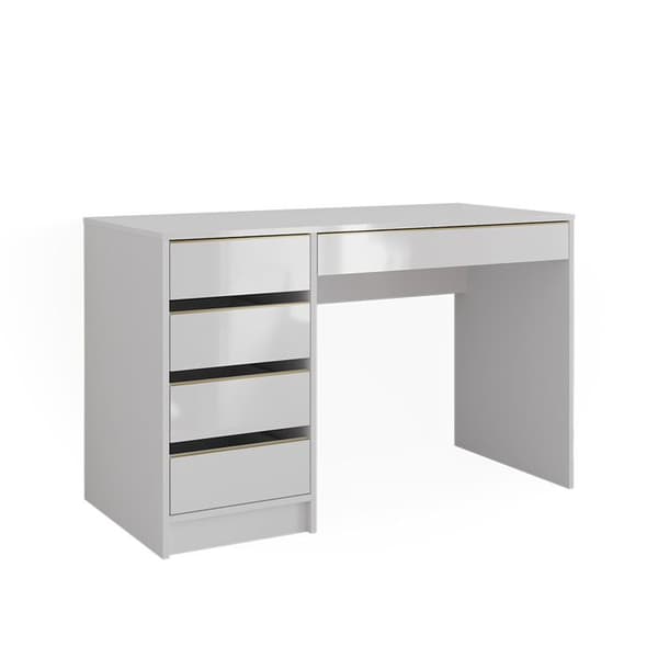 Vicco Sherry Sminkbord, Vit Högglans, 120 cm utan spegel