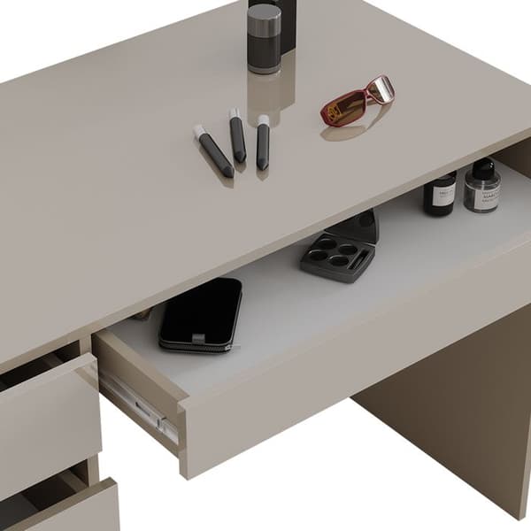 Vicco Sherry Sminkbord, Gloss Grå, 120 cm utan spegel