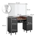 Miniatyrbild 3 av 6: Vicco Anika sminkbord, antracit, 120 cm med LED-belysning