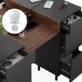 Miniatyrbild 6 av 6: Vicco Anika sminkbord, antracit, 120 cm med LED-belysning