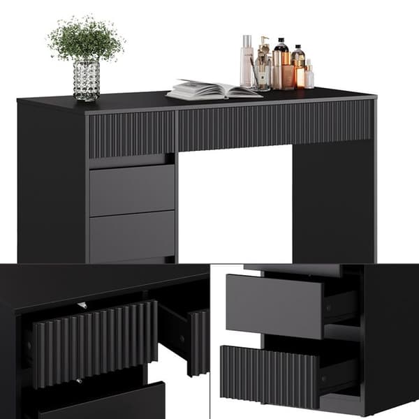 Omira sminkbord, 120 cm utan spegel, Svart, Vicco