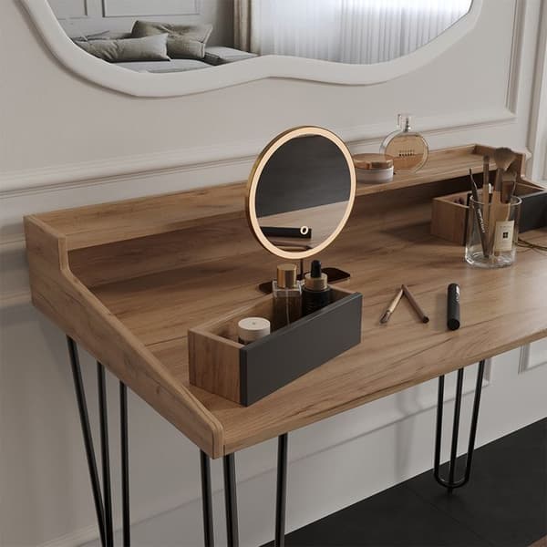 Sannar sminkbord, 110 cm med lådor, Ek, Vicco