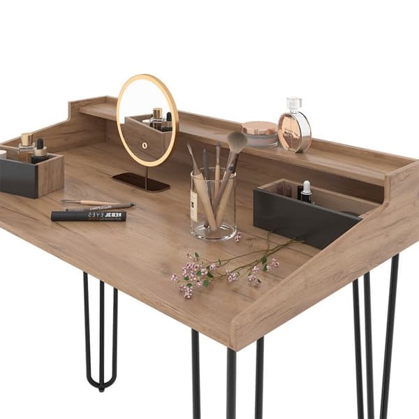 Sannar sminkbord, 110 cm med lådor, Ek, Vicco