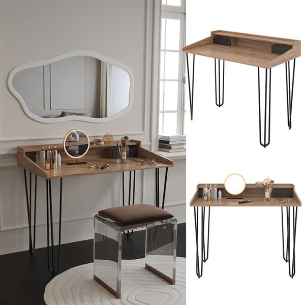 Sannar sminkbord, 110 cm med lådor, Ek, Vicco