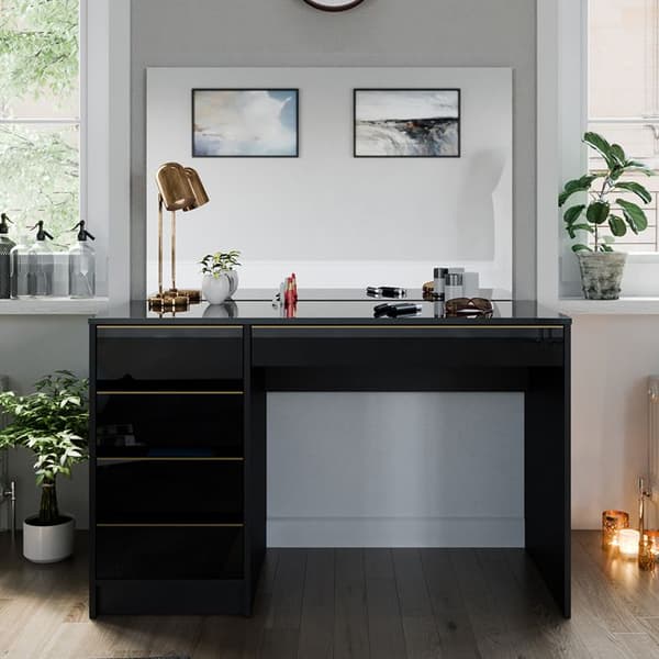 Sherry sminkbord, 120 cm, Svart, Vicco