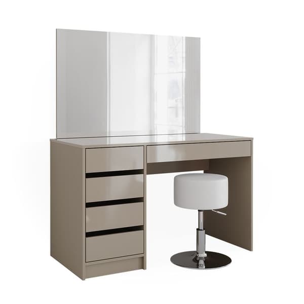 Sherry sminkbord, 120 cm med pall, Greige, Vicco