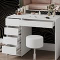 Miniatyrbild 5 av 6: Thalia sminkbord, 100 cm med pall, Vit, Vicco