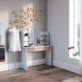 Miniatyrbild 4 av 6: Vicco Charlotte sminkbord, Vit/Sonoma, 108 cm med spegel
