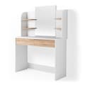 Miniatyrbild 1 av 6: Vicco Charlotte sminkbord, Vit/Sonoma, 108 cm med spegel
