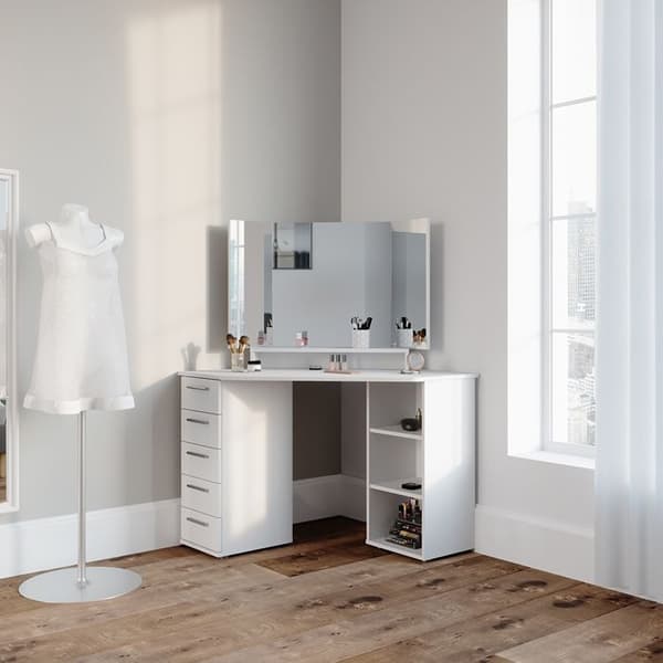 Vicco Sofia sminkbord, Vit, 128 cm