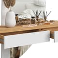 Miniatyrbild 6 av 6: Vicco Melisa sminkbord, Ek, 120 cm med LED-belysning
