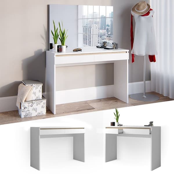 Emma sminkbord, 120 cm utan spegel, Vit, Vicco