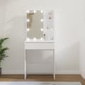 Miniatyrbild 1 av 2: Sminkbord med LED vit 60x40x140 cm