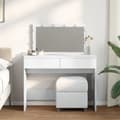 Miniatyrbild 1 av 2: Sminkbord med LED vit 100x40x120 cm