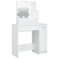 Miniatyrbild 2 av 2: Sminkbord med LED vit 86,5x35x136 cm