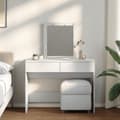 Miniatyrbild 1 av 2: Sminkbord med LED vit 100x40x130 cm