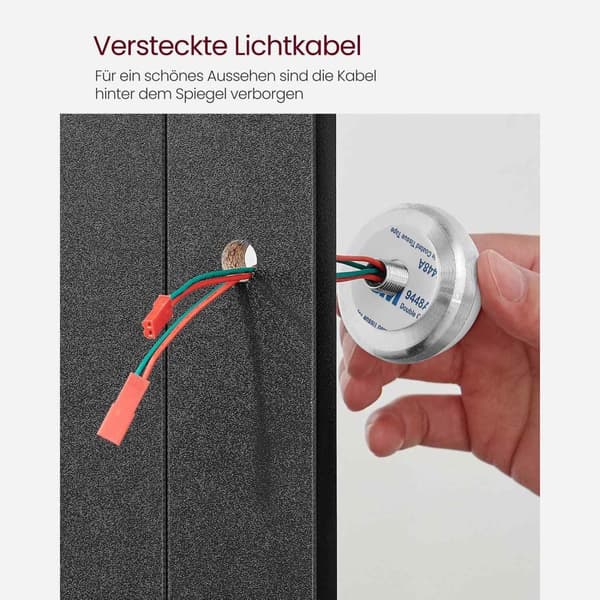 Rootz Sminkbord med spegel - Sminkbord - Dressing Station - LED-lampor - 120cm x 40cm x 75cm
