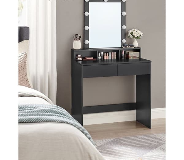 Rootz Vanity Makeup Bord - Toiletbord - Kosmetisk organisering - LED-belyst spejl - 120 cm x 50 cm x 75 cm