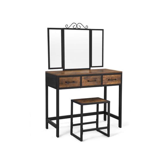 Sminkebord i vintage design med skammel