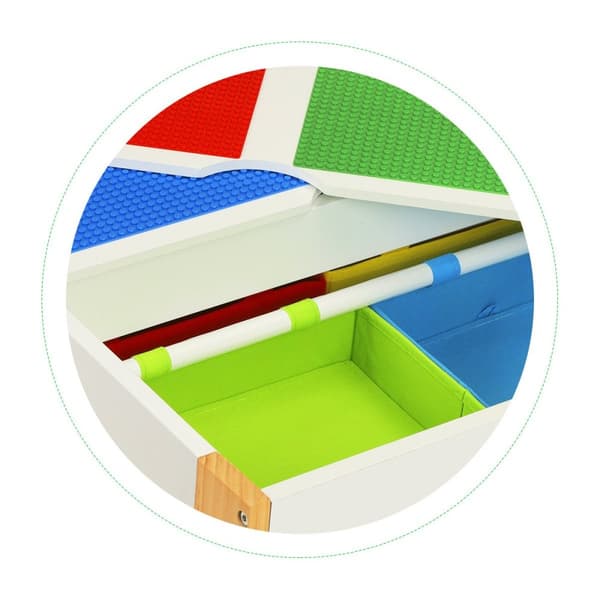 Monitoiminen lasten pöytä Lego-levyillä ja varastolla - Luova leikkisetti vauvoille