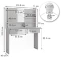 Miniatyrbild 3 av 6: Azur sminkbord, 120cm med LED-belysning, Vit, Högblank vit, Vicco