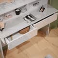Miniatyrbild 5 av 6: Azur sminkbord, 120cm med LED-belysning, Vit, Högblank vit, Vicco
