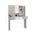 Miniatyrbild 6 av 6: Azur sminkbord, 120cm med LED-belysning, Vit, Högblank vit, Vicco
