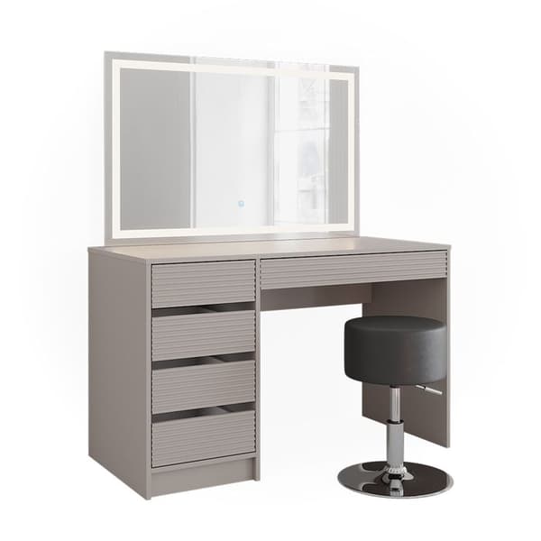 Sherry toalettbord, 120cm med LED-spegel och pall, Cashmere, Vicco