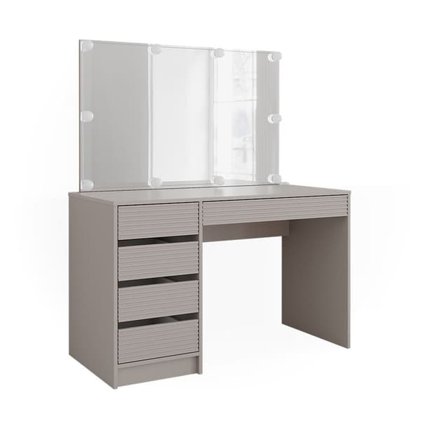 Sherry sminkbord, 120cm med spegel &amp; LED-belysning, Cashmere, Vicco