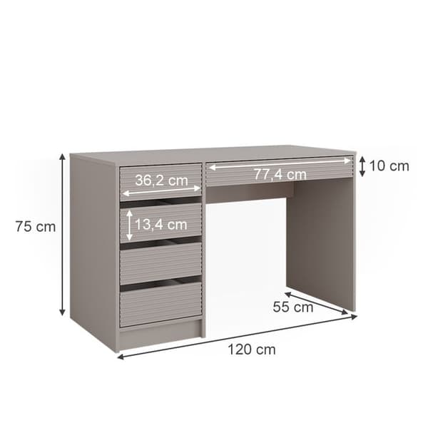 Sherry sminkbord, 55cm utan spegel, Cashmere, Vicco