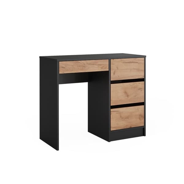 Sherry sminkbord, 90x75cm utan spegel, antracit/guld ek, Vicco