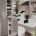 Miniatyrbild 6 av 6: Jasmin sminkbord, 123x141,2cm med pall, Vit, Vicco