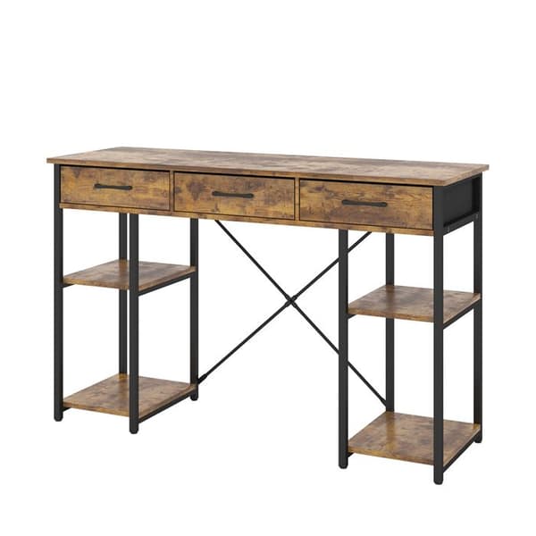 Chino sminkbord, 120cm med 3 lådor, Rustik ek, Vicco