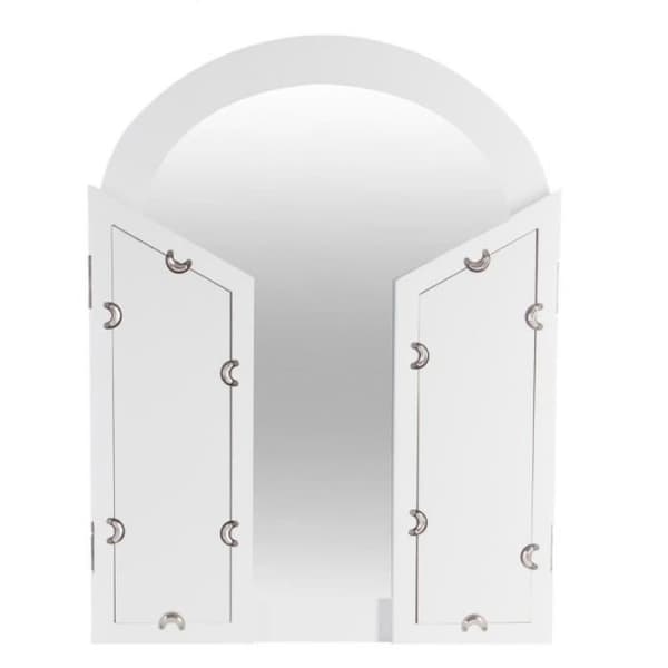 Coiffeuse Moderne "Aurell" 128cm Vit