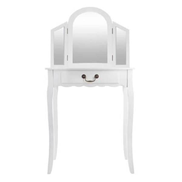 Coiffeuse Moderne "Aurell" 128cm Vit