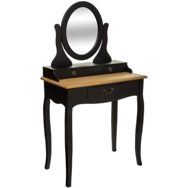 Coiffeuse med låda Chrysa Svart H 136 cm17