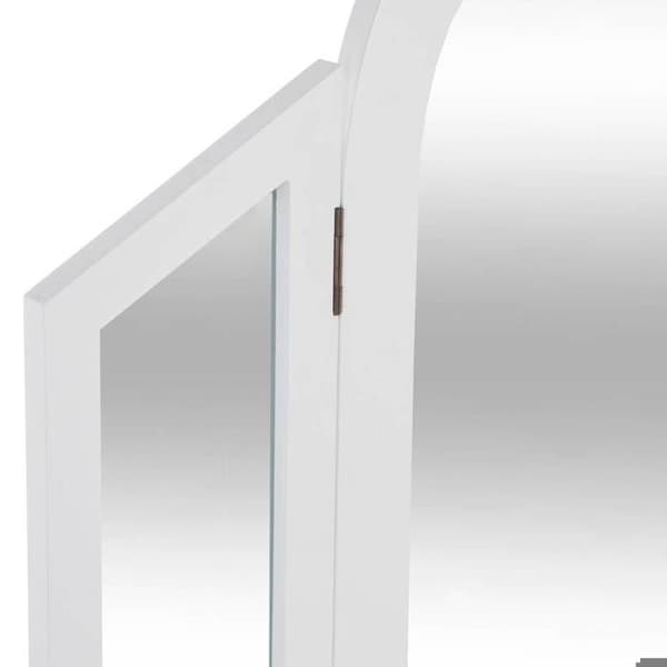 Sminkbord - AC-DÉCO - Aurell - Vit - 1 låda - 3 speglar
