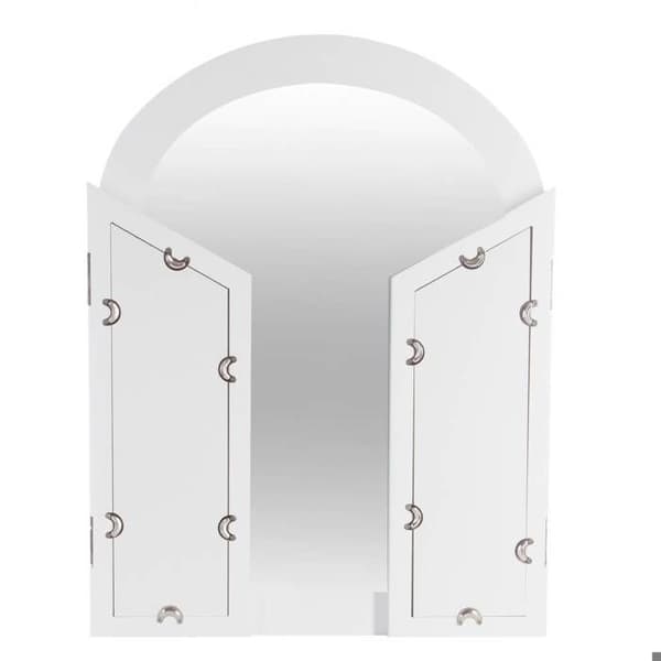 Sminkbord - AC-DÉCO - Aurell - Vit - 1 låda - 3 speglar