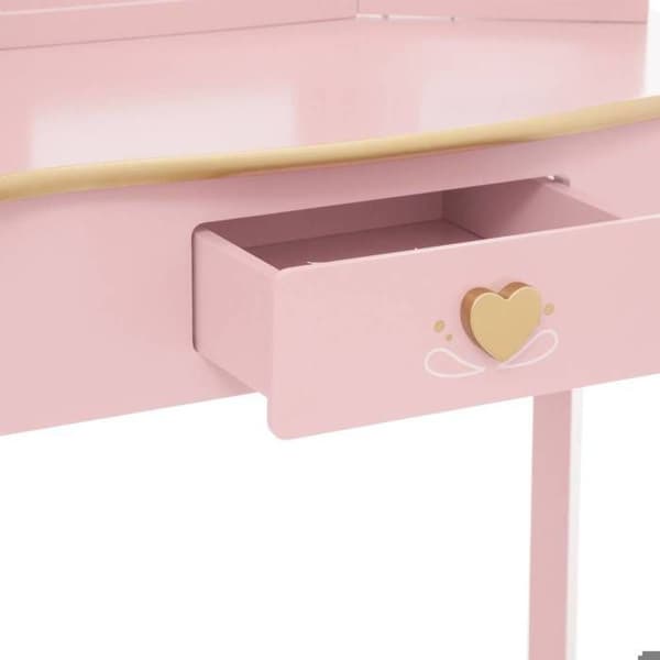 Coiffeuse med Pall Sissi Rosa Atmosphera