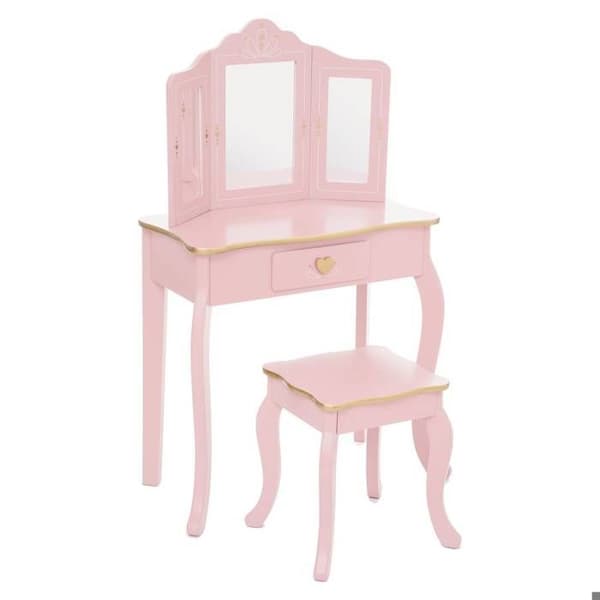 Coiffeuse med Pall Sissi Rosa Atmosphera