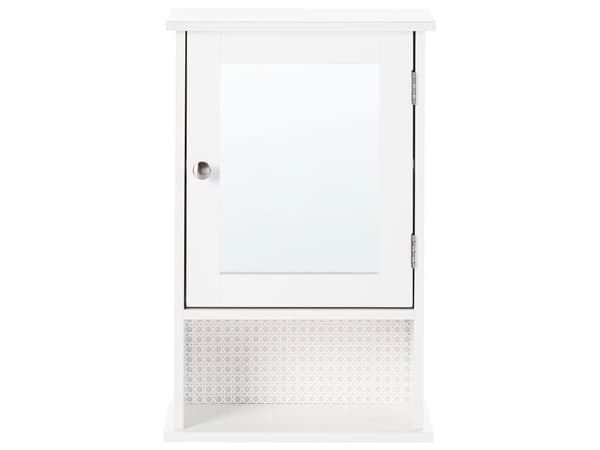 Veggmontert Speilskap Hvit MDF 34 x 53 cm Baderomsoppbevaring Moderne Stil
