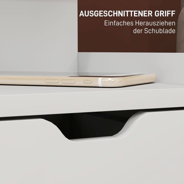 Rootz Bedside Table - Nightbord - Storage Organizer - Elegant Design - 40 cm x 30 cm x 60 cm