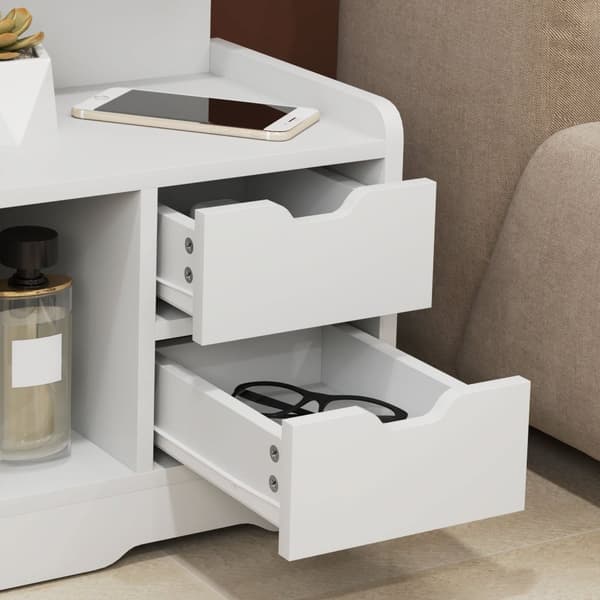 Rootz Bedside Table - Nightbord - Storage Organizer - Elegant Design - 40 cm x 30 cm x 60 cm