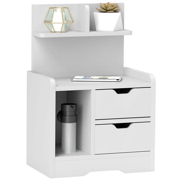 Rootz Bedside Table - Nightbord - Storage Organizer - Elegant Design - 40 cm x 30 cm x 60 cm