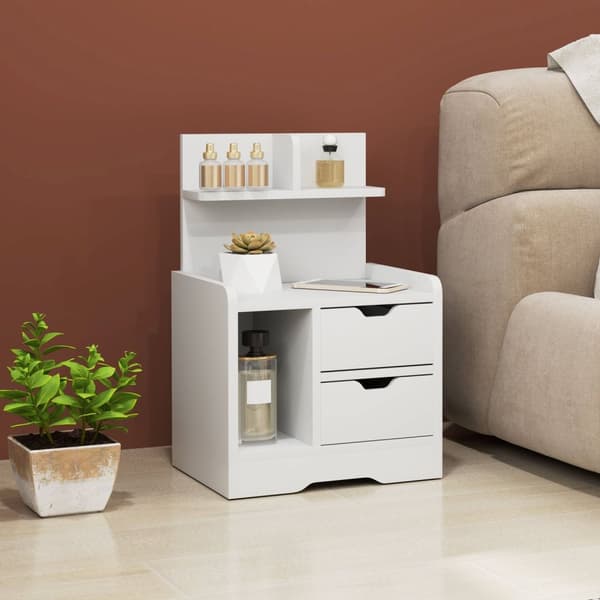 Rootz Bedside Table - Nightbord - Storage Organizer - Elegant Design - 40 cm x 30 cm x 60 cm
