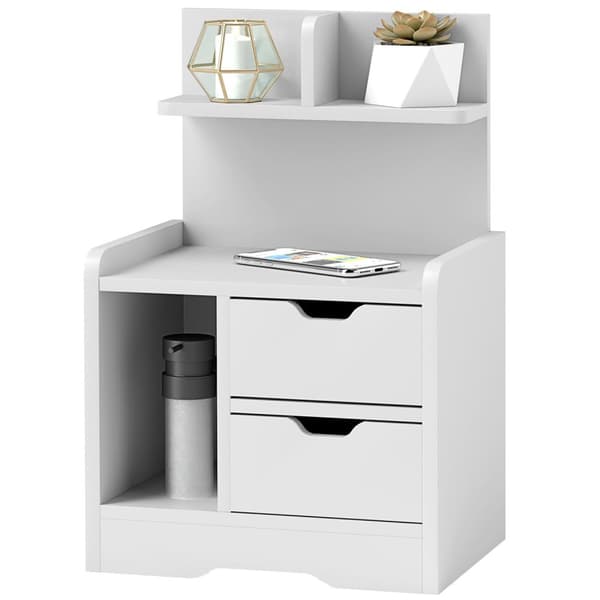 Rootz Bedside Table - Nightbord - Storage Organizer - Elegant Design - 40 cm x 30 cm x 60 cm